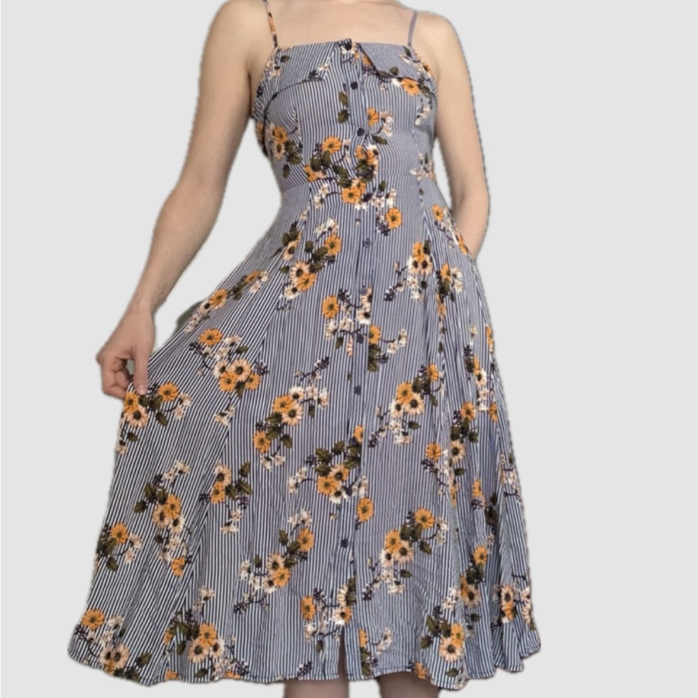 Floral Striped Dress
